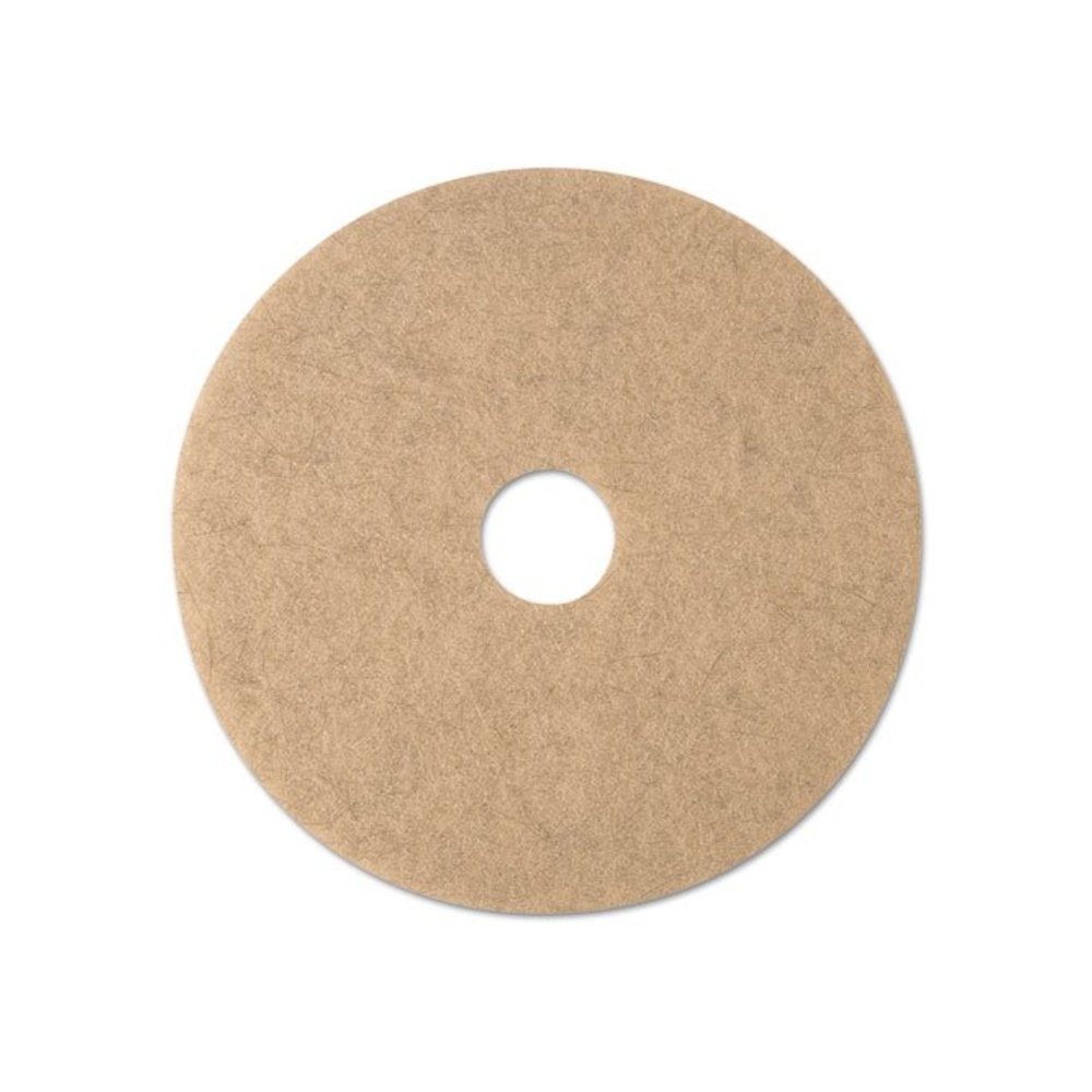 Ultra High-Speed Natural Blend Floor Burnishing Pads 3500, 20" Dia., Tan, 5/CT. Picture 1