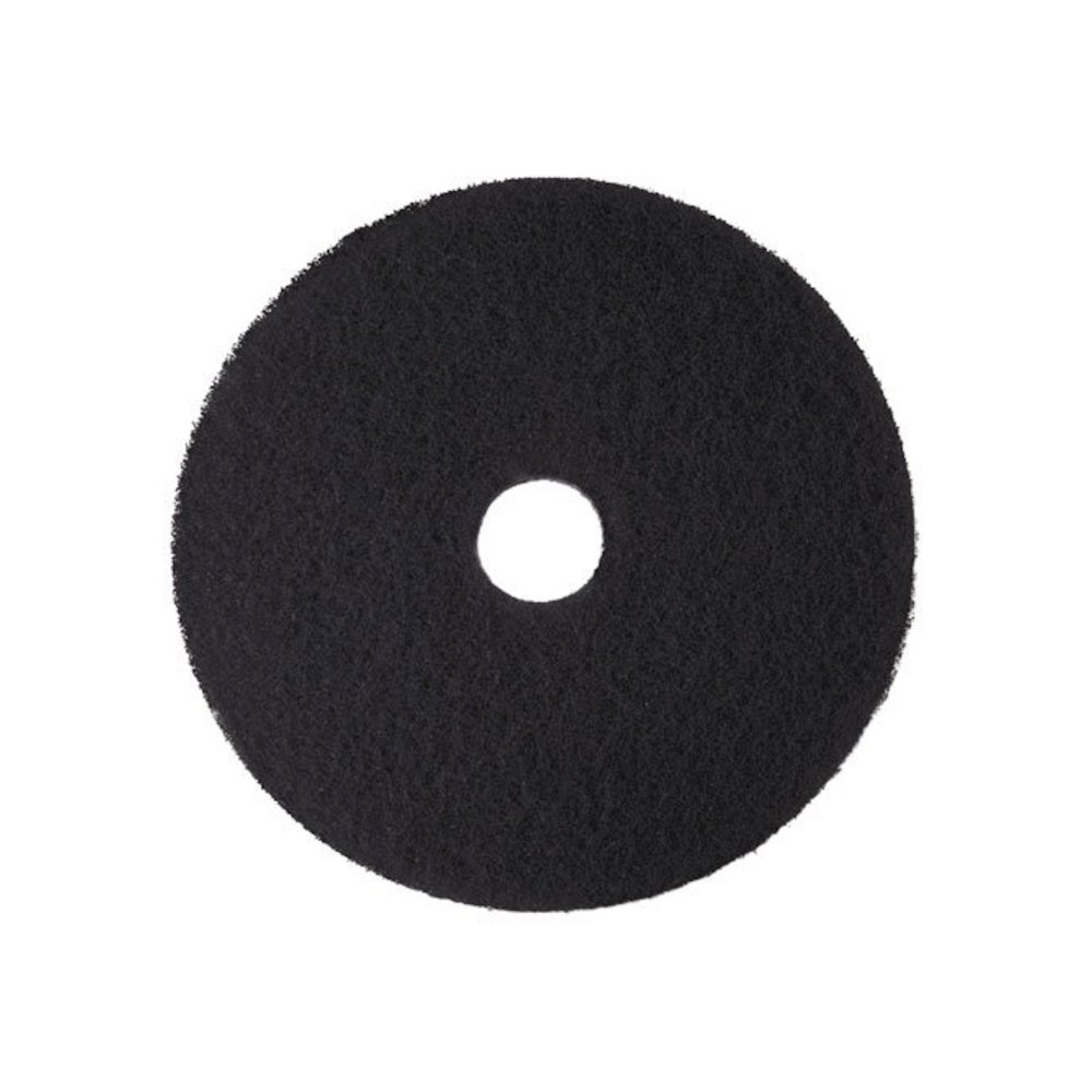 Low-Speed High Productivity Floor Pads 7300, 18" Diameter, Black, 5/Carton. Picture 1