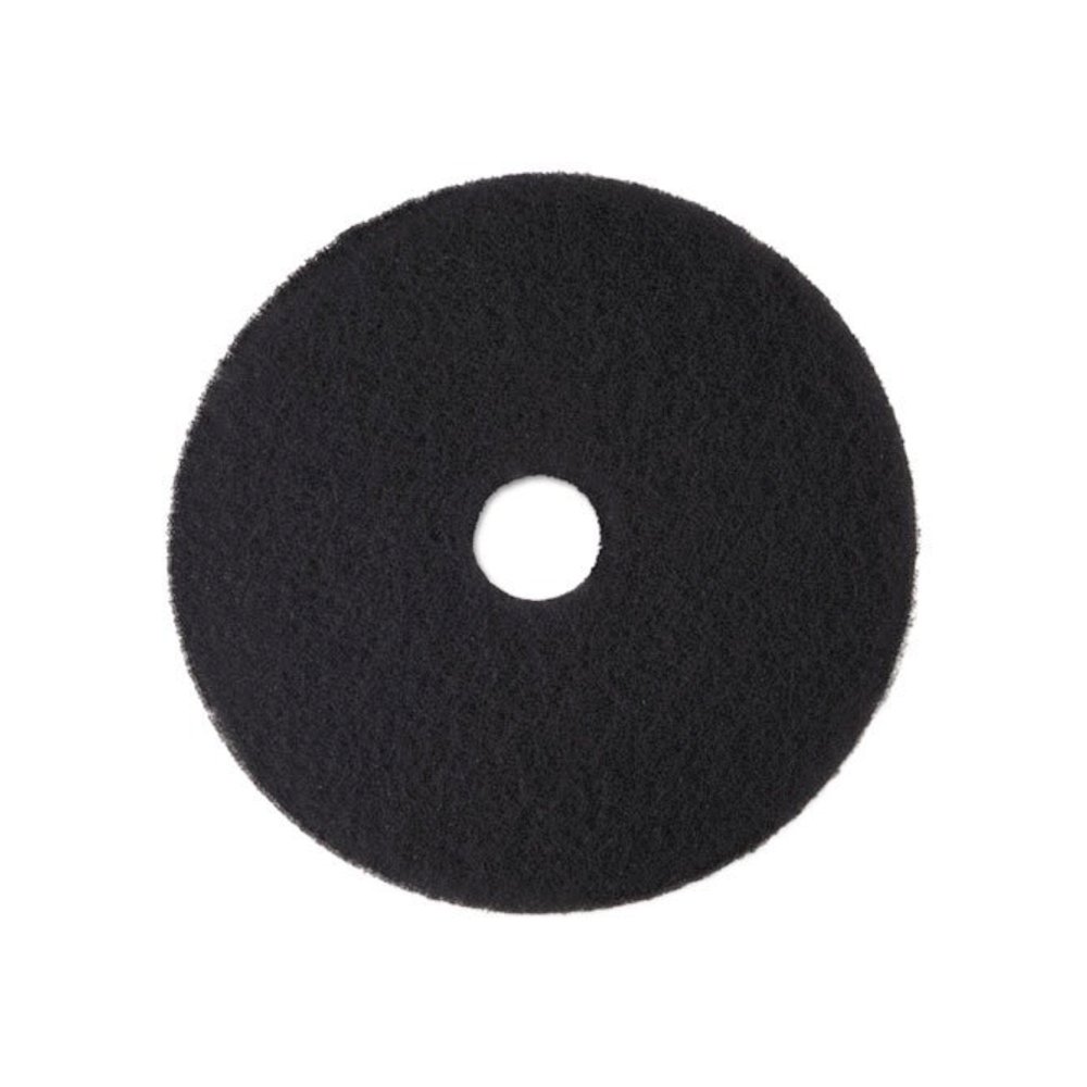 Low-Speed High Productivity Floor Pads 7300, 15" Diameter, Black, 5/Carton. Picture 1