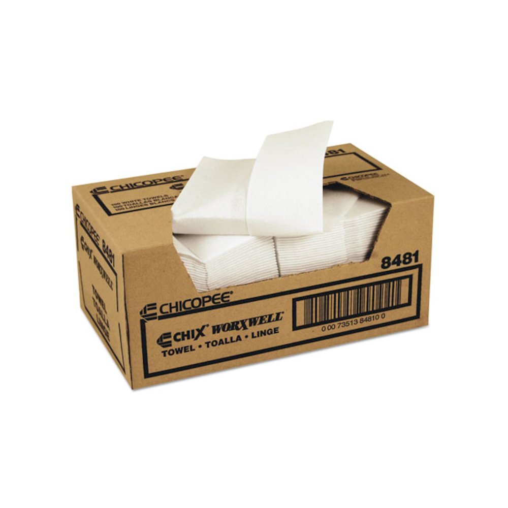 Durawipe Shop Towels, 13 x 15, Z Fold, White, 100/Carton. Picture 1