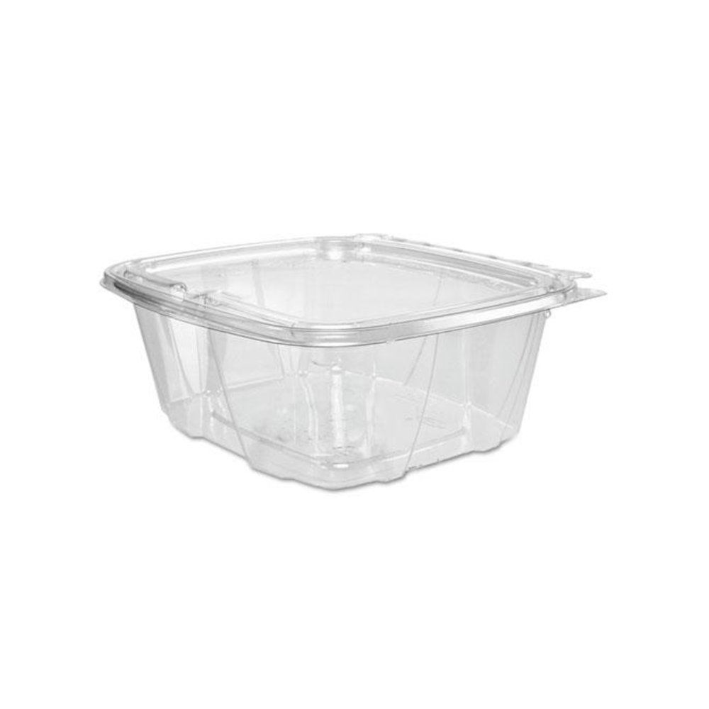 ClearPac SafeSeal rPET Tamper-Resistant Container, ProPlanet Seal, Flat Lid, 32 oz, Clear, 100/Bag, 2 Bags/Carton. Picture 1