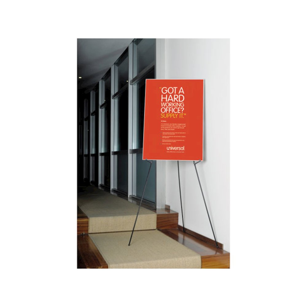 Ultra-Portable Instant Setup Foldaway Easel with Carry Bag, 61" Tall, Metal, Black, Supports Up to 10 lb. Picture 2