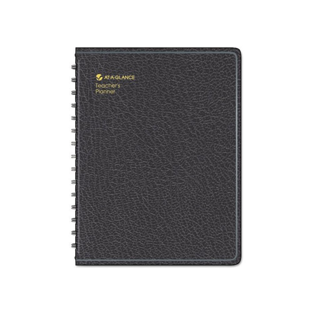 Undated Teacher's Planner, Weekly, 9 Classes, Black Cover, 10.88 x 8.25 Sheets, 12-Month (July to June). Picture 3