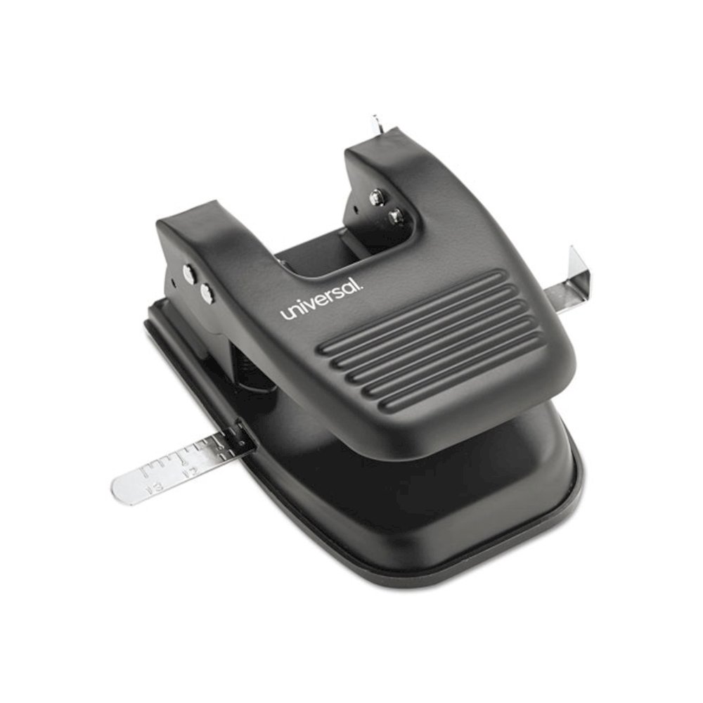 30-Sheet Two-Hole Punch, 9/32" Holes, Black. Picture 1
