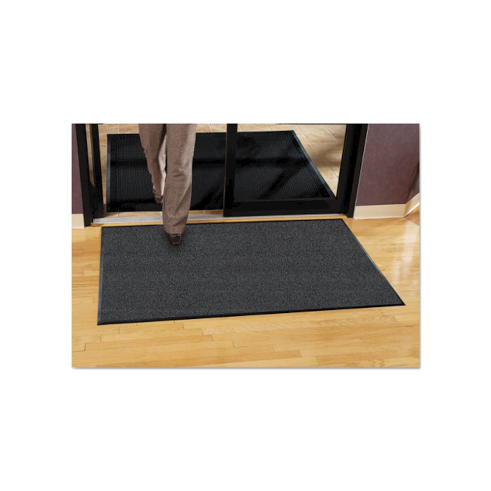 Platinum Series Walk-Off Indoor Wiper Mat, Rectangular, Gray Carpeted Surface, 48" x 72". Picture 4