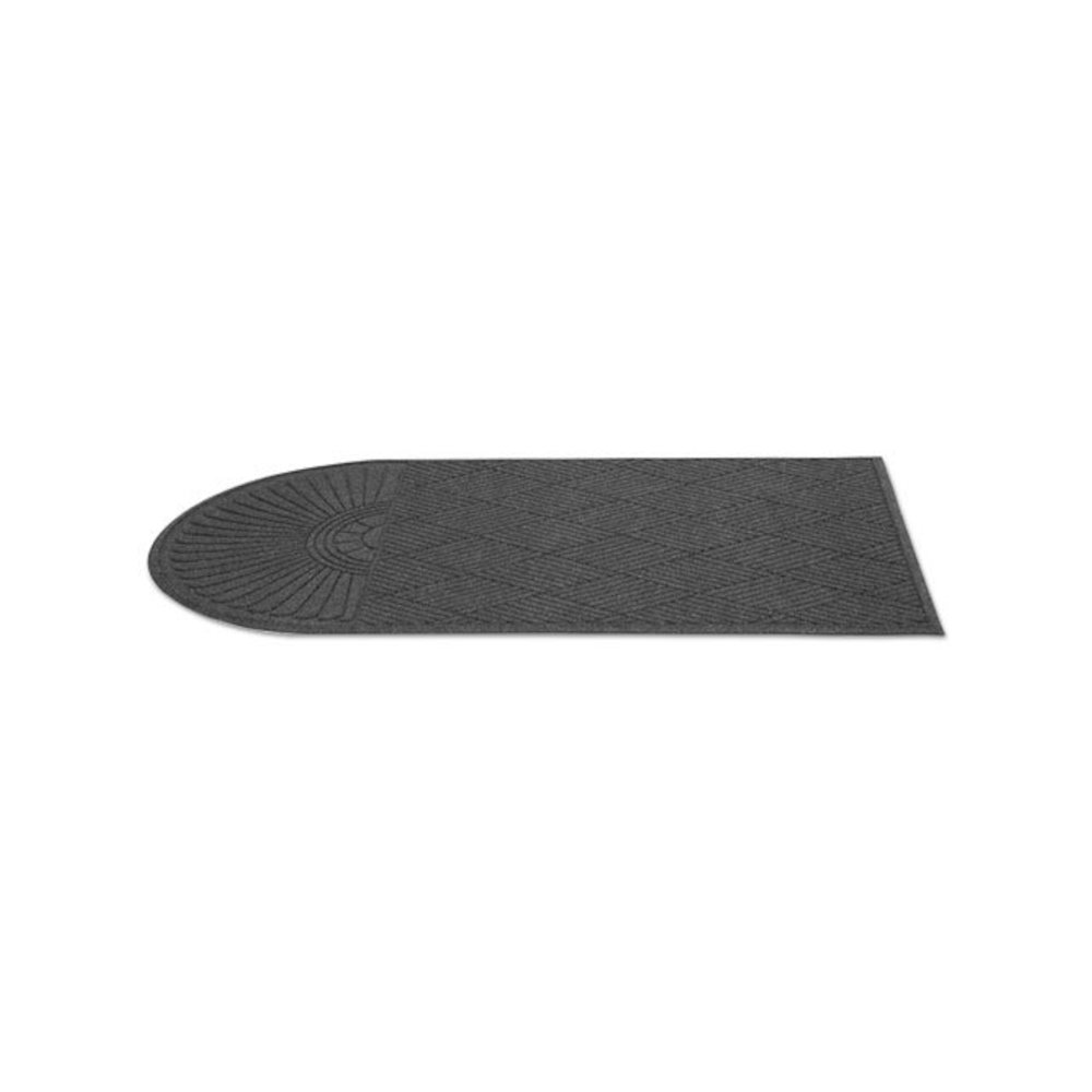 EcoGuard Diamond Floor Mats, Rectangular with Single Fan, Charcoal Gray Carpeted Surface, 72" x 36". Picture 8