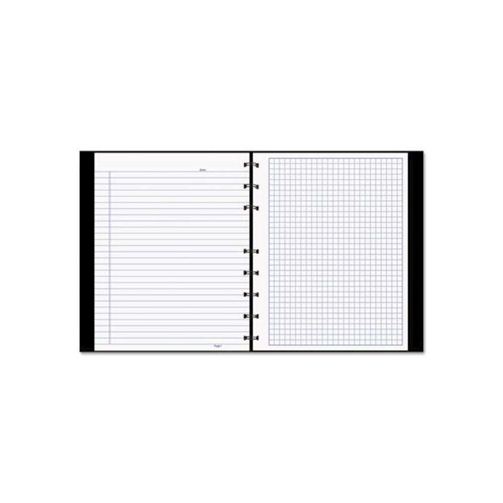 NotePro Quad Notebook, Data/Lab-Record Format with Narrow and Quadrille Rule Sections, Black Cover, (96) 9.25 x 7.25 Sheets. Picture 2