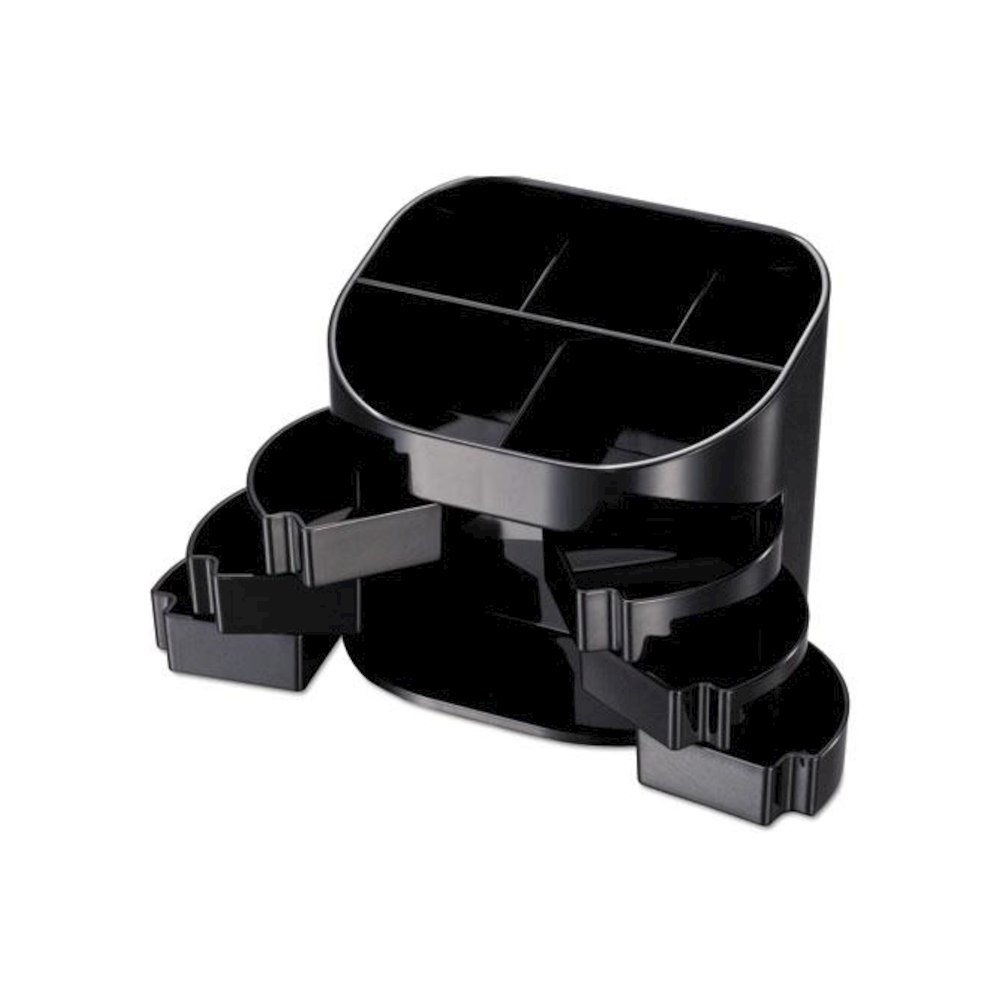 Double Supply Organizer, 11-Compartments, 6 Drawers, Plastic, 6.5 x 4.75 x 5.75, Black. Picture 3
