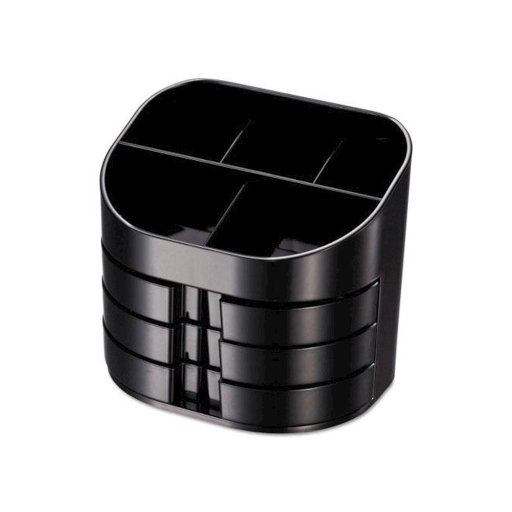 Double Supply Organizer, 11-Compartments, 6 Drawers, Plastic, 6.5 x 4.75 x 5.75, Black. Picture 4