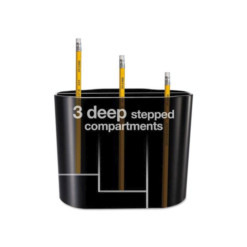 Double Supply Organizer, 11-Compartments, 6 Drawers, Plastic, 6.5 x 4.75 x 5.75, Black. Picture 2