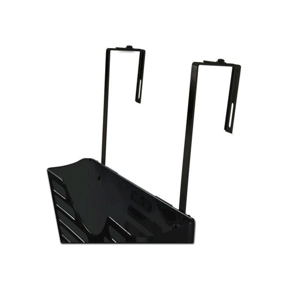 VerticalMate Cubicle Wall File Pocket, 3 Sections, Letter Size, 13.5" x 6" x 28", Charcoal, 3/Pack. Picture 2