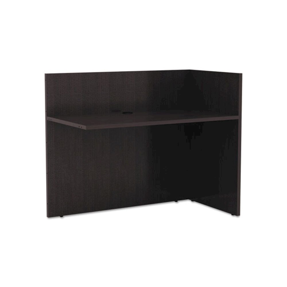 Alera Valencia Reversible Reception Return, 44.13w x 23.63d x 41.5h, Espresso. Picture 2