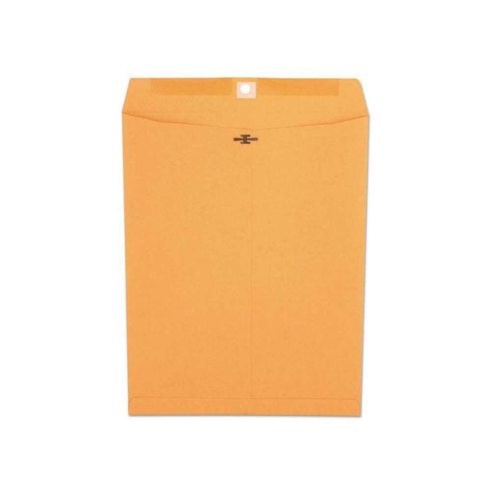 Kraft Clasp Envelope, 32 lb Bond Weight Kraft, #97, Square Flap, Clasp/Gummed Closure, 10 x 13, Brown Kraft, 100/Box. Picture 1