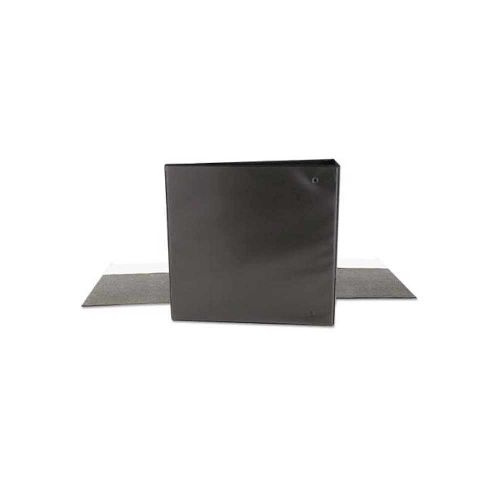 Economy Round Ring View Binder, 3 Rings, 3" Capacity, 11 x 8.5, Black. Picture 6