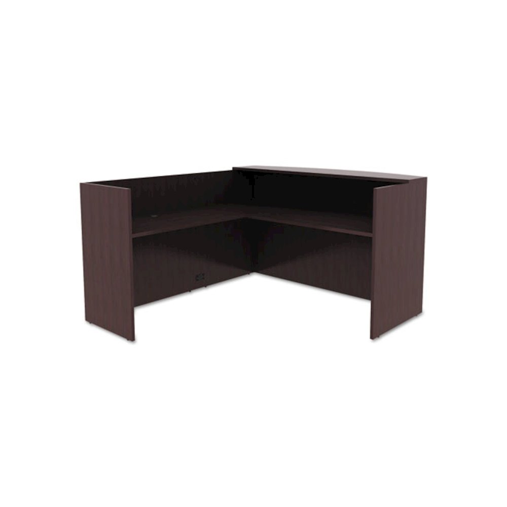 Alera Valencia Reversible Reception Return, 44.13w x 23.63d x 41.5h, Espresso. Picture 1
