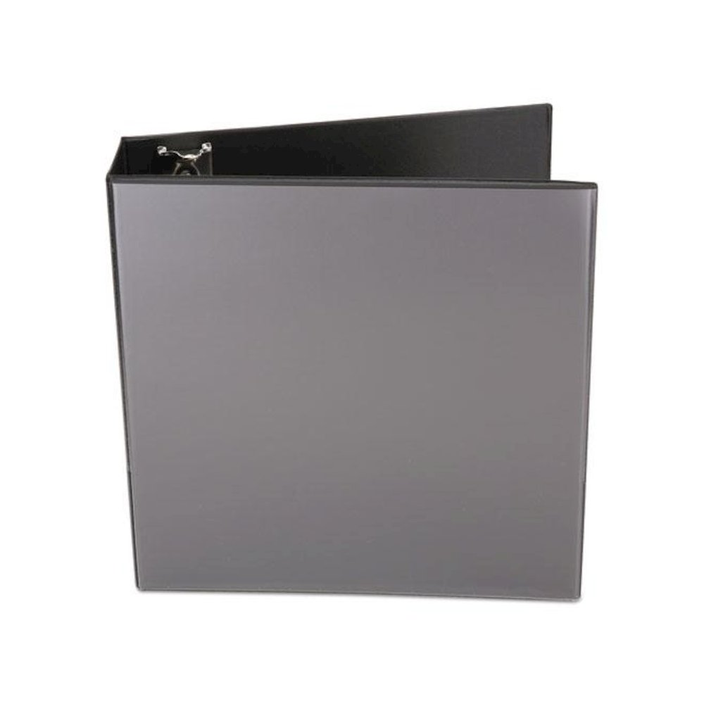 Economy Round Ring View Binder, 3 Rings, 3" Capacity, 11 x 8.5, Black. Picture 5