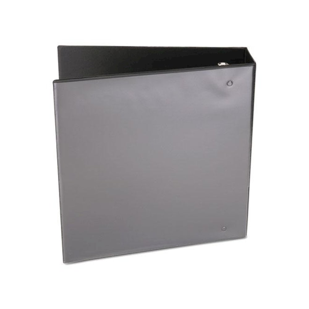 Economy Round Ring View Binder, 3 Rings, 3" Capacity, 11 x 8.5, Black. Picture 8