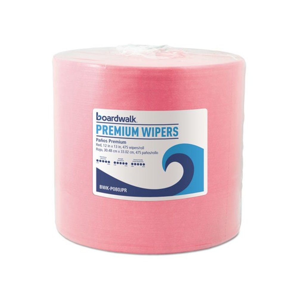 Hydrospun Wipers, 12 x 12, Red, 475/Roll. Picture 1