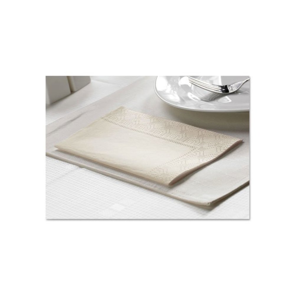 Dinner Napkins, 2-Ply, 15 x 17, White, 1,000/Carton. Picture 3