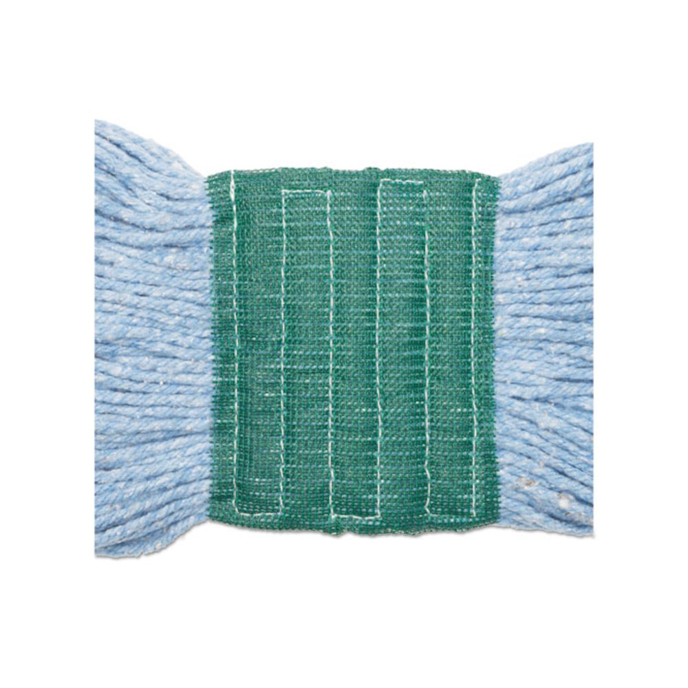 Super Loop Wet Mop Head, Cotton/Synthetic Fiber, 5" Headband, Medium Size, Blue, 12/Carton. Picture 9