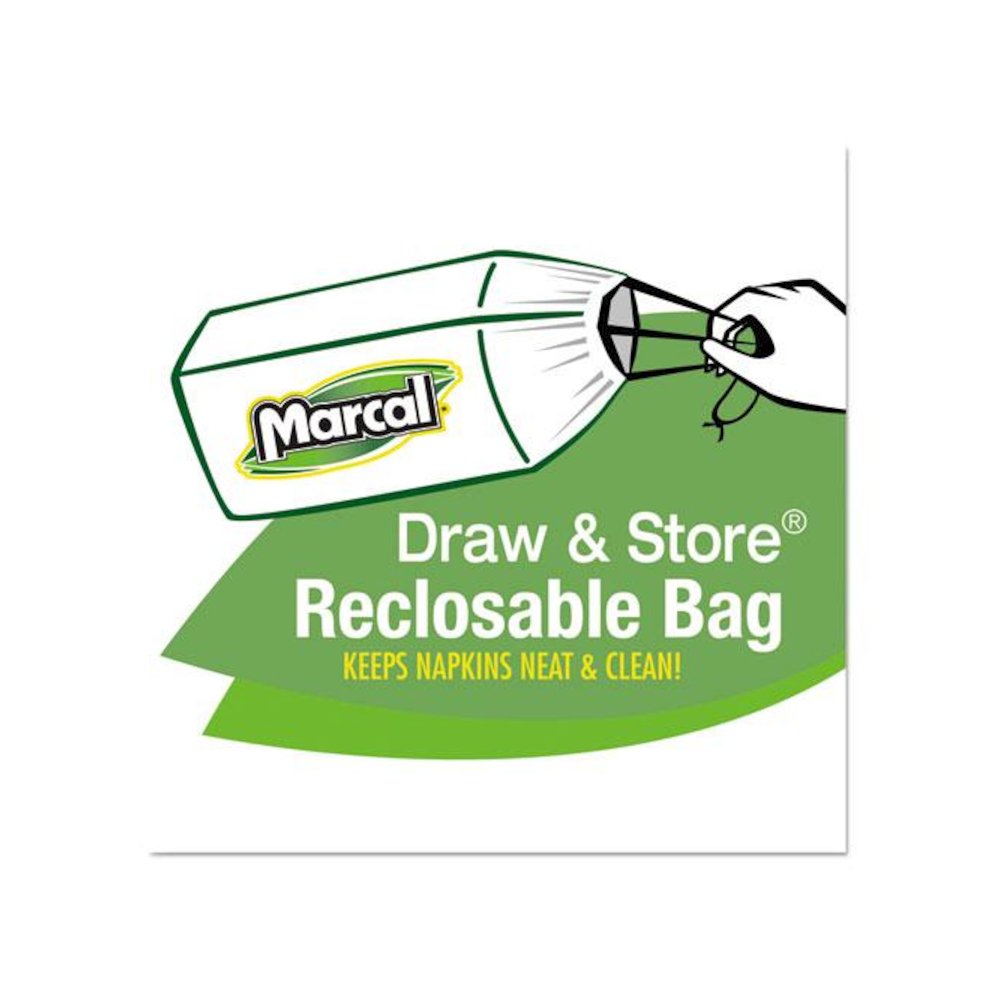 100% Recycled Luncheon Napkins, 1 Ply, 11.4 x 12.5, White, 400/Pack, 6 Packs/Carton. Picture 8