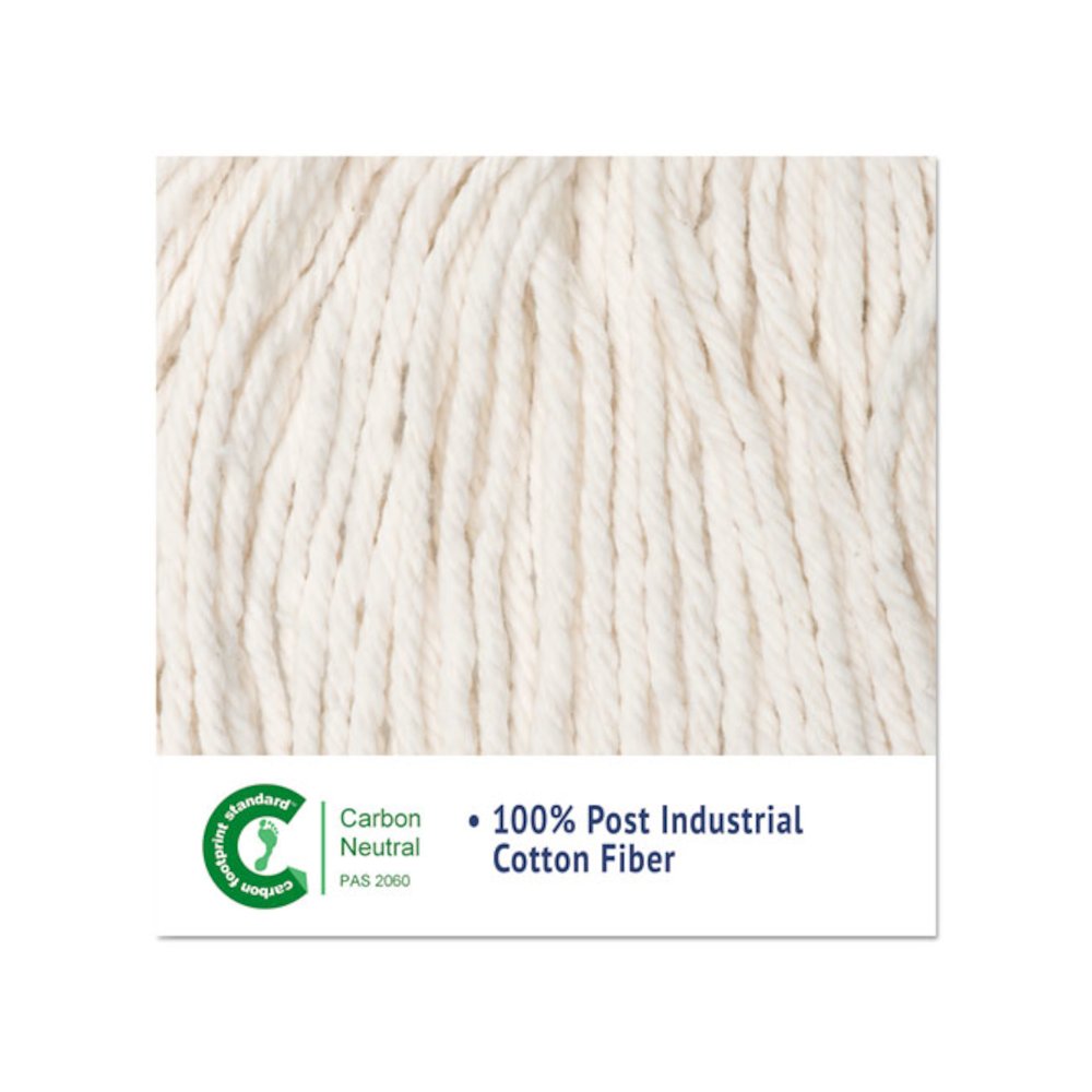 Cut-End Wet Mop Head, Cotton, #16, White, 12/Carton. Picture 6