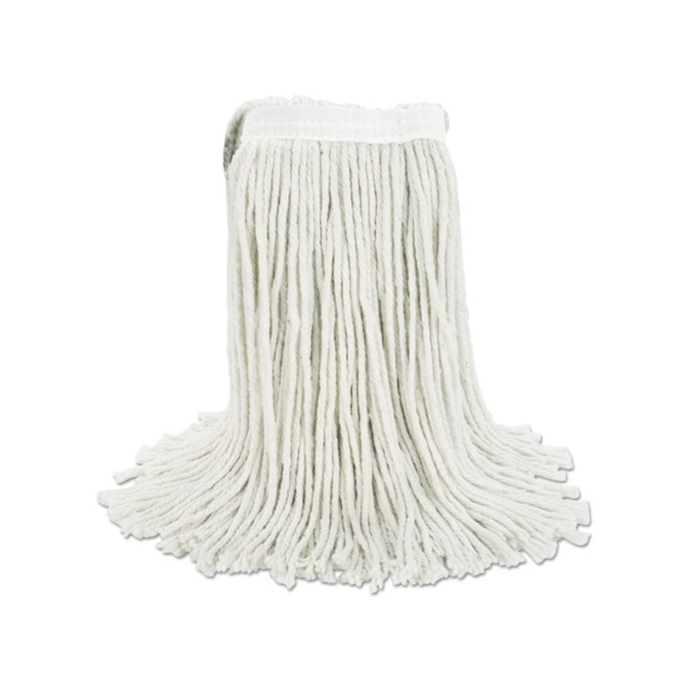 Cut-End Wet Mop Head, Cotton, #16, White, 12/Carton. Picture 8