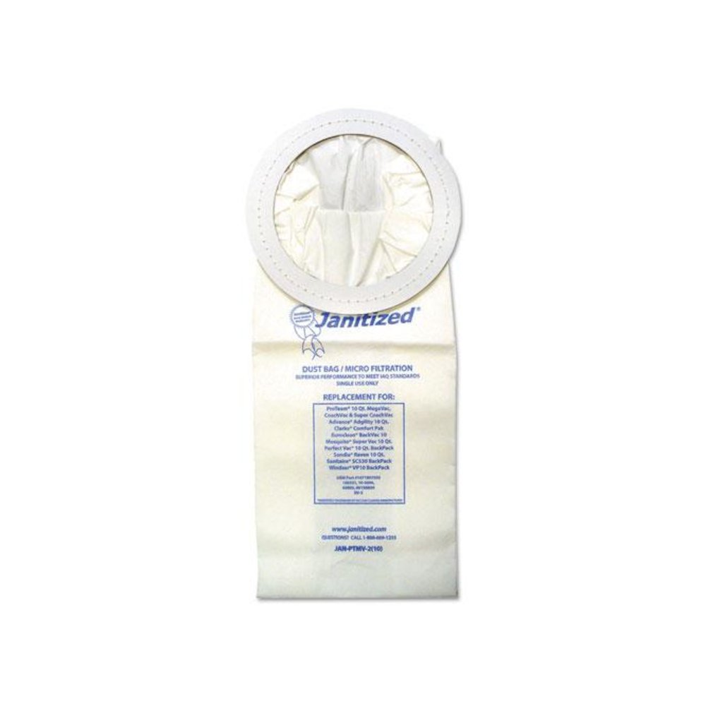 Vacuum Filters Designed to Fit Most Commercial 10 Qt. Backpack Vacs, 10/Pack. Picture 1
