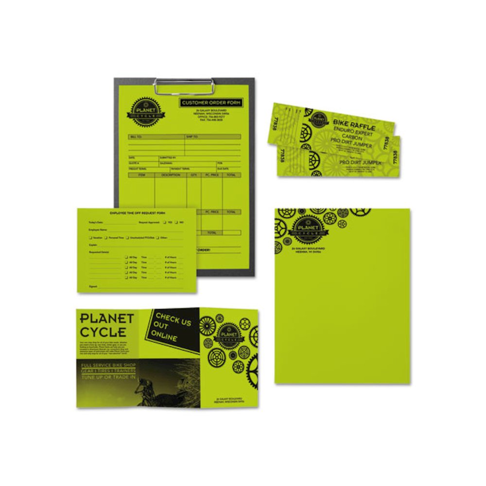 Color Paper, 24 lb Bond Weight, 11 x 17, Terra Green, 500/Ream. Picture 2