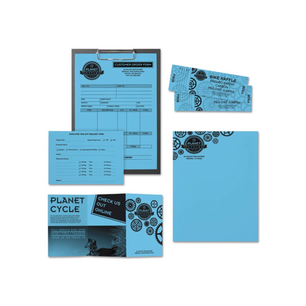Color Paper, 24 lb Bond Weight, 11 x 17, Lunar Blue, 500/Ream. Picture 2