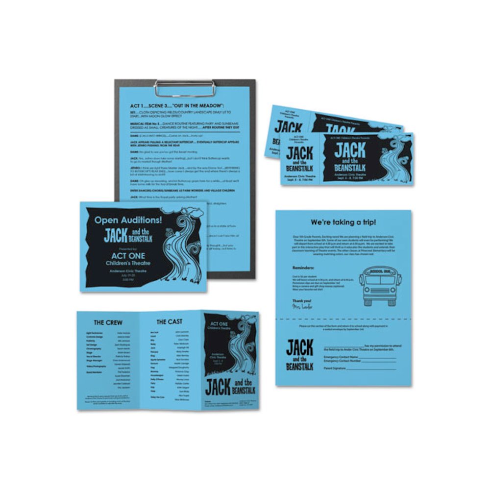 Color Paper, 24 lb Bond Weight, 11 x 17, Lunar Blue, 500/Ream. Picture 4
