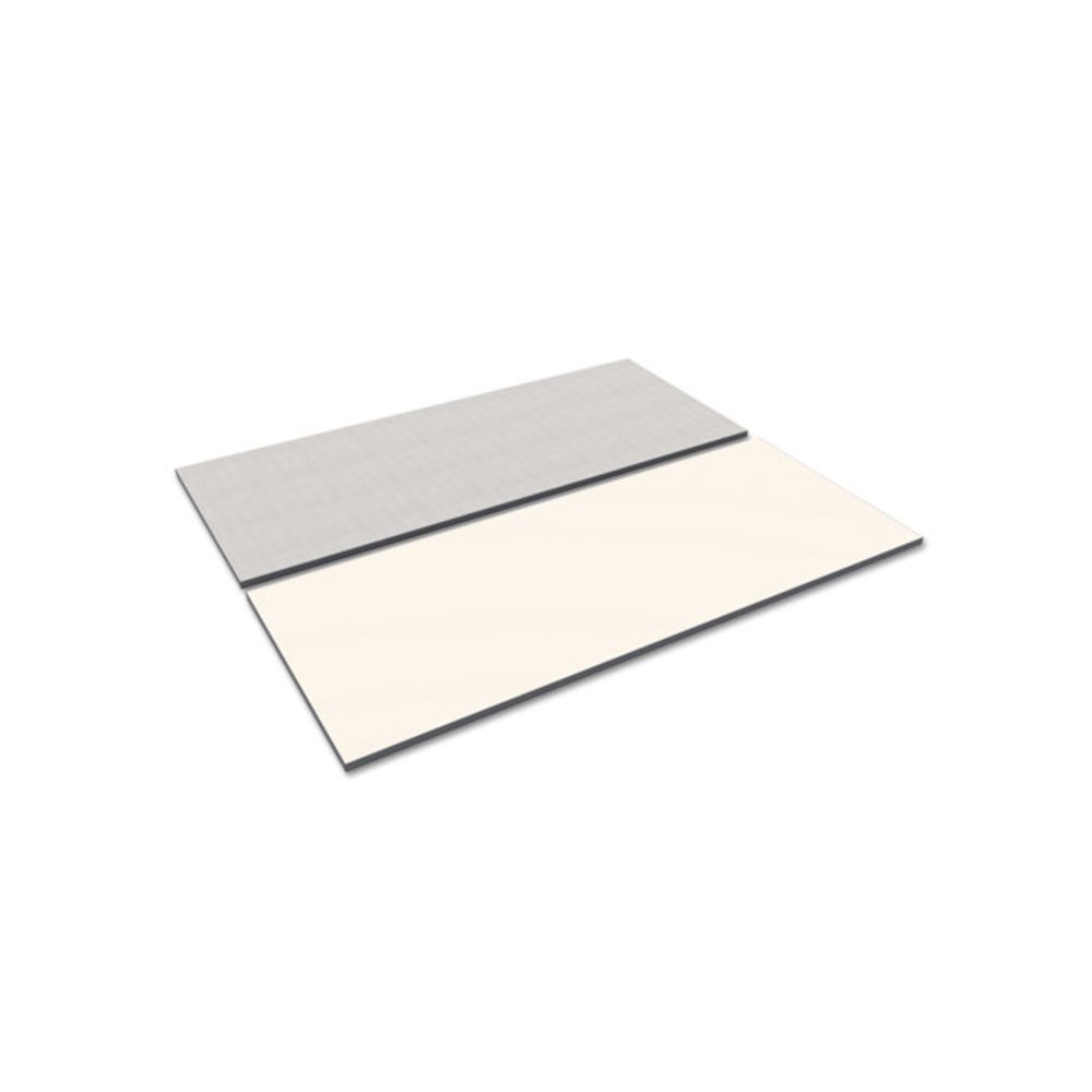 Reversible Laminate Table Top, Rectangular, 71.5w x 29.5d, White/Gray. Picture 1