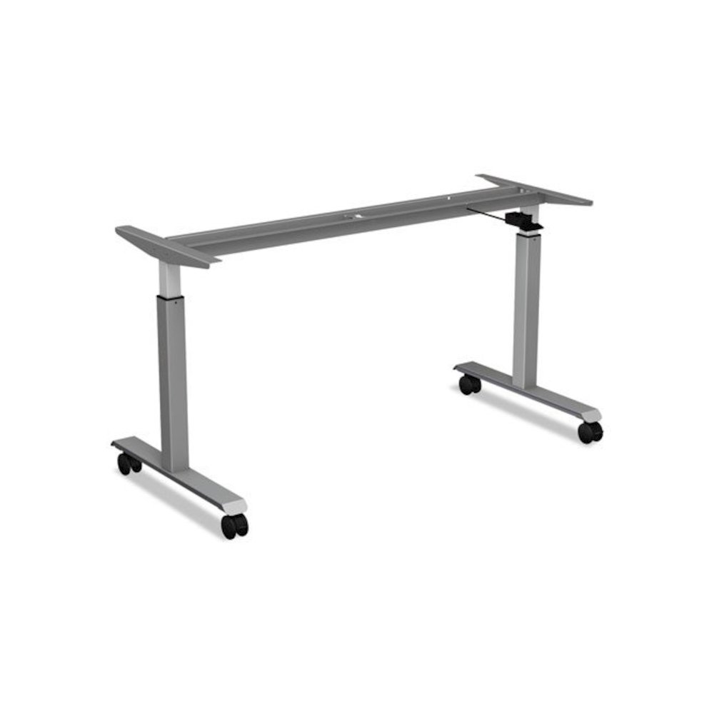 Casters for Height-Adjustable Table Bases, Grip Ring Stem, 2" Wheel, Black, 4/Set. Picture 2