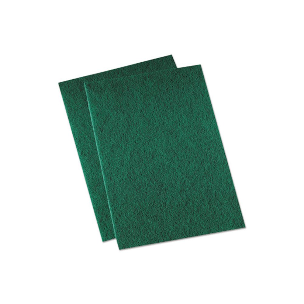 Medium-Duty Scouring Pad, 6 x 9, Green, 20/Carton. Picture 3