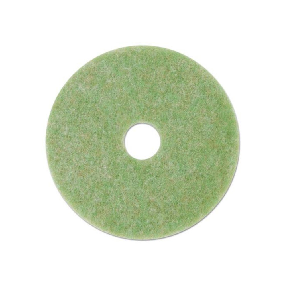 Low-Speed TopLine Autoscrubber Floor Pads 5000, 20" Diameter, Green/Orange, 5/CT. Picture 1