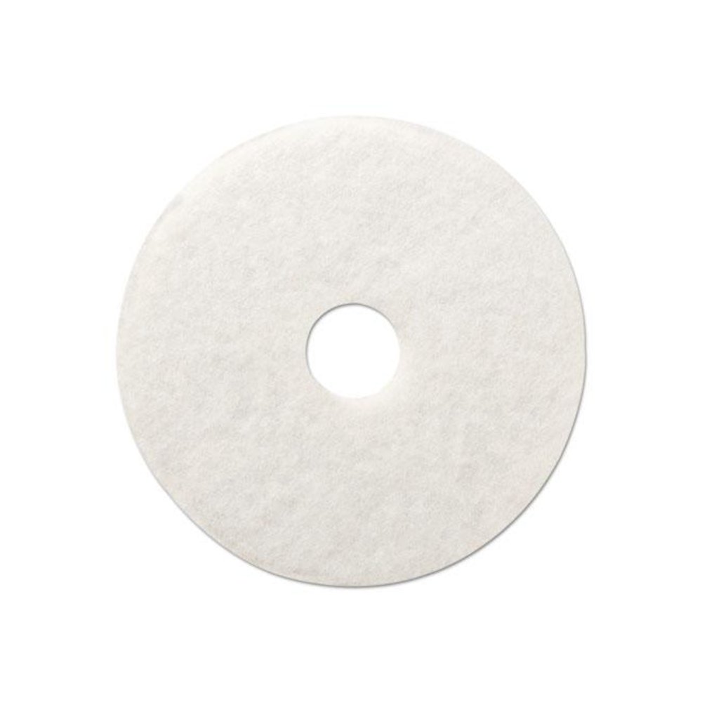 Polishing Floor Pads, 20" Diameter, White, 5/Carton. Picture 1