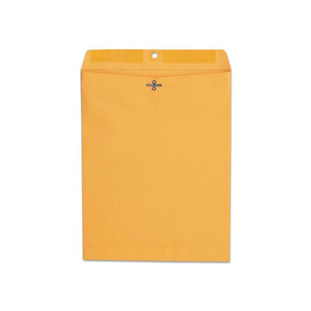 Kraft Clasp Envelope, 28 lb Bond Weight Kraft, #97, Square Flap, Clasp/Gummed Closure, 10 x 13, Brown Kraft, 100/Box. Picture 1