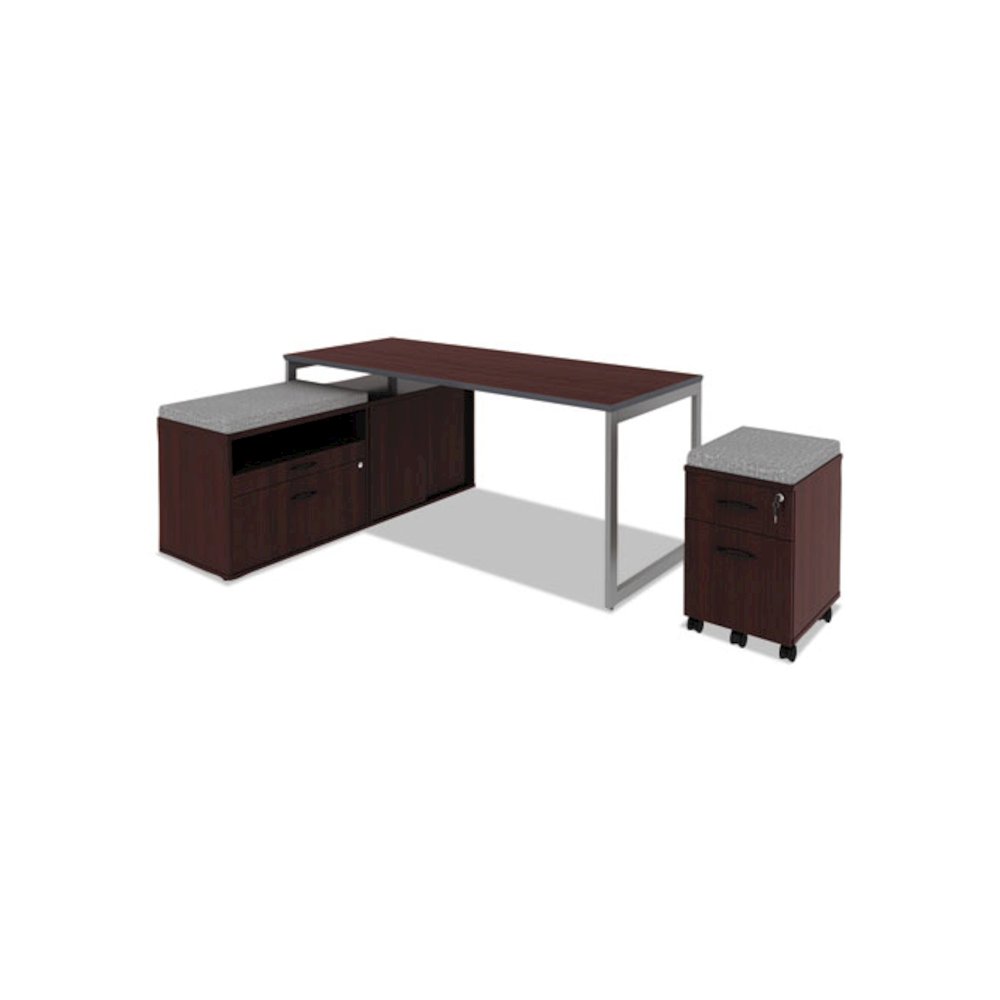 Reversible Laminate Table Top, Rectangular, 71.5 x 29.5, Medium Cherry/Mahogany. Picture 4