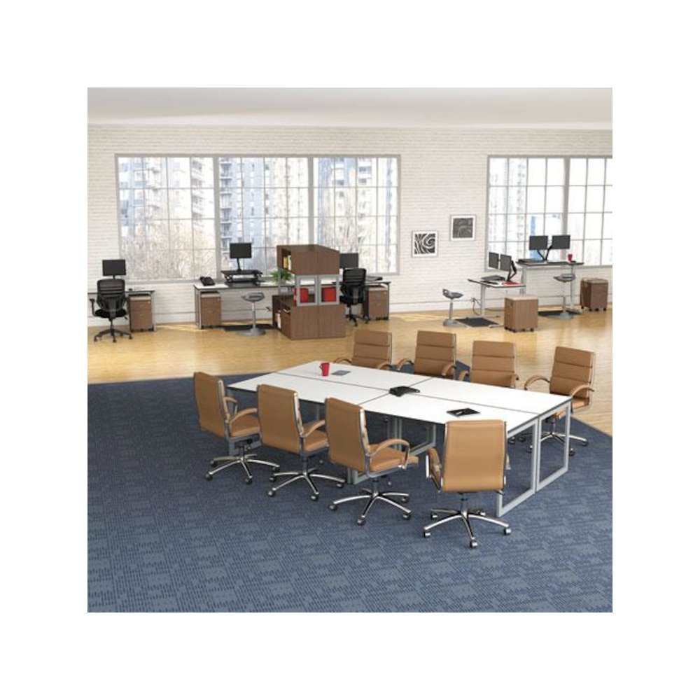 Alera AdaptivErgo Anti-Fatigue Mat, Rectangular, Black Molded Grid Surface, 19.4" x 33.2". Picture 8