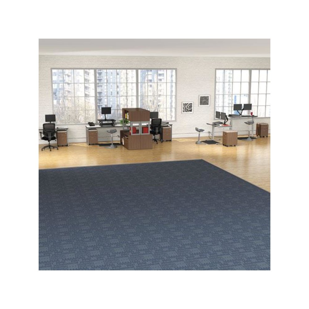 Alera AdaptivErgo Anti-Fatigue Mat, Rectangular, Black Molded Grid Surface, 19.4" x 33.2". Picture 7