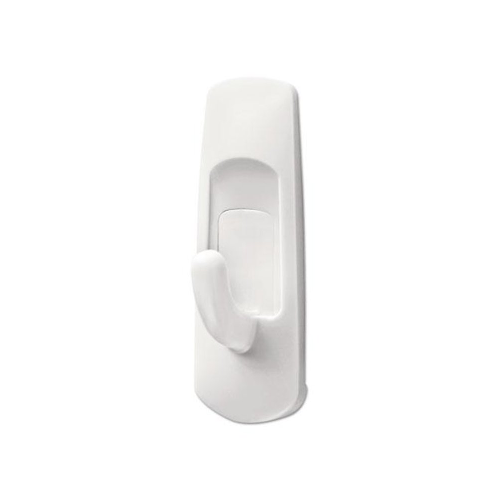 Small Utility Hooks, Plastic, White, Supports 1 lb, 24/Pack. Picture 3