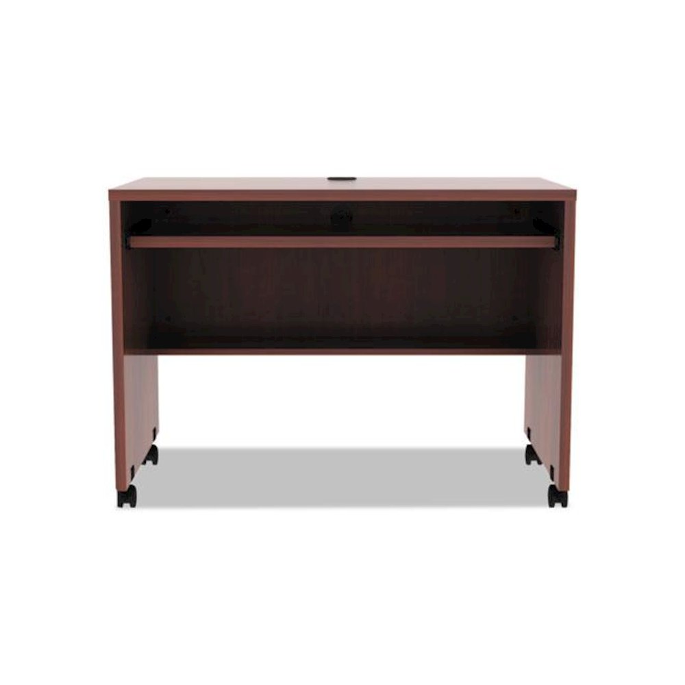 Alera Valencia Series Mobile Workstation Desk, 41.38" x 23.63" x 30", Medium Cherry. Picture 1