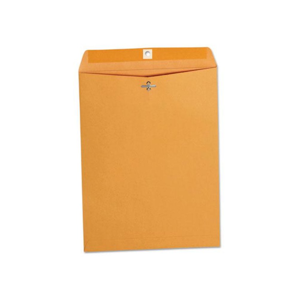 Kraft Clasp Envelope, #93, Square Flap, Clasp/Gummed Closure, 9.5 x 12.5, Brown Kraft, 100/Box. Picture 5