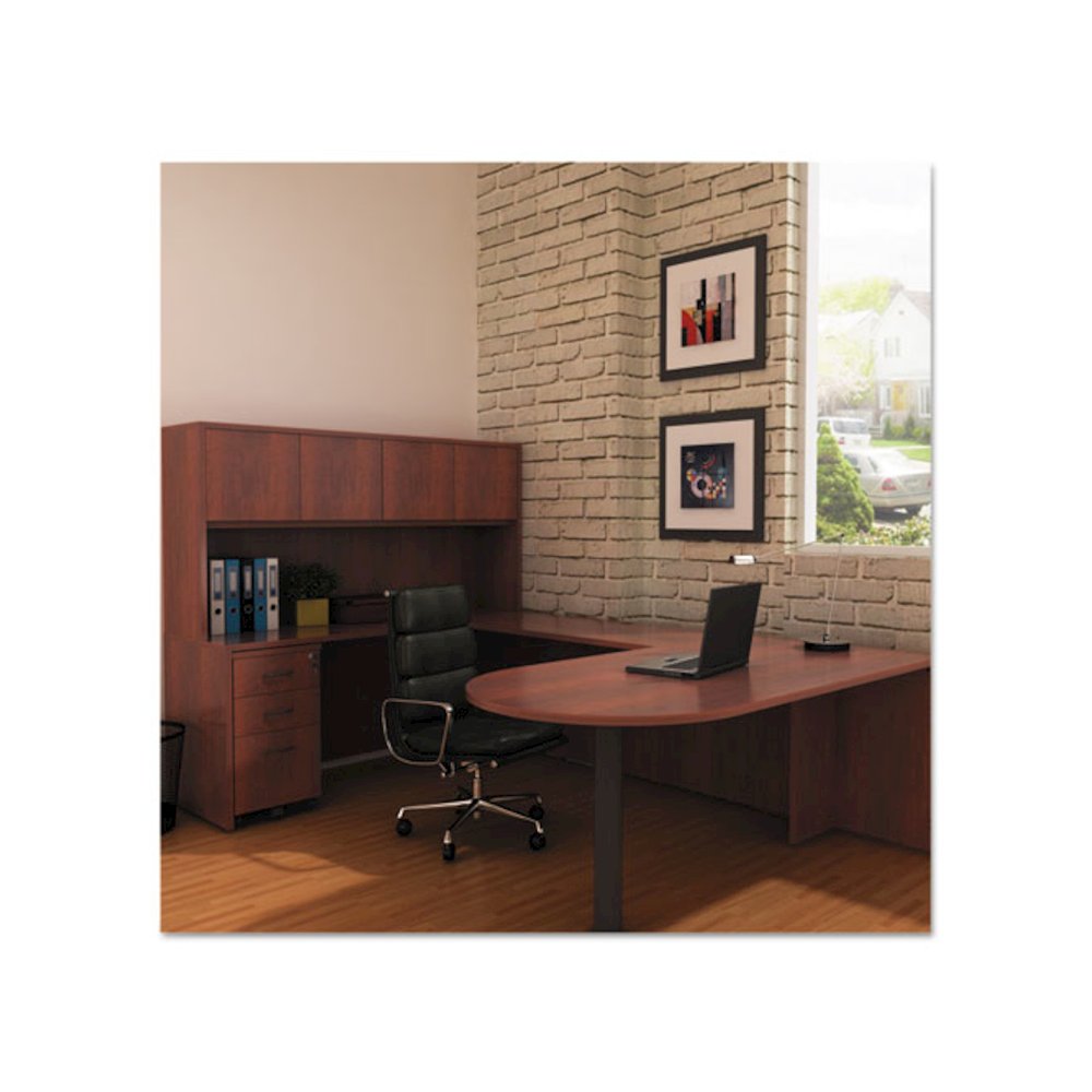 Alera Valencia Mobile Pedestal File, Left/Right, 3-Drawer Box/Box/File, Legal/Letter, Medium Cherry, 15.88" x 20.5" x 28.38". Picture 5
