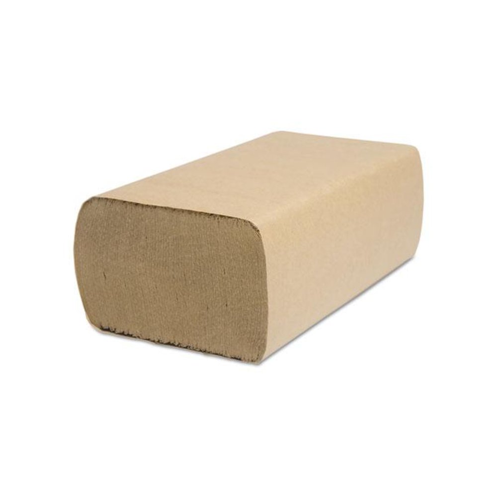 Select Folded Towels, Multifold, 1-Ply, 9 x 9.45, Natural, 250/Pack, 16 Packs/Carton. Picture 1