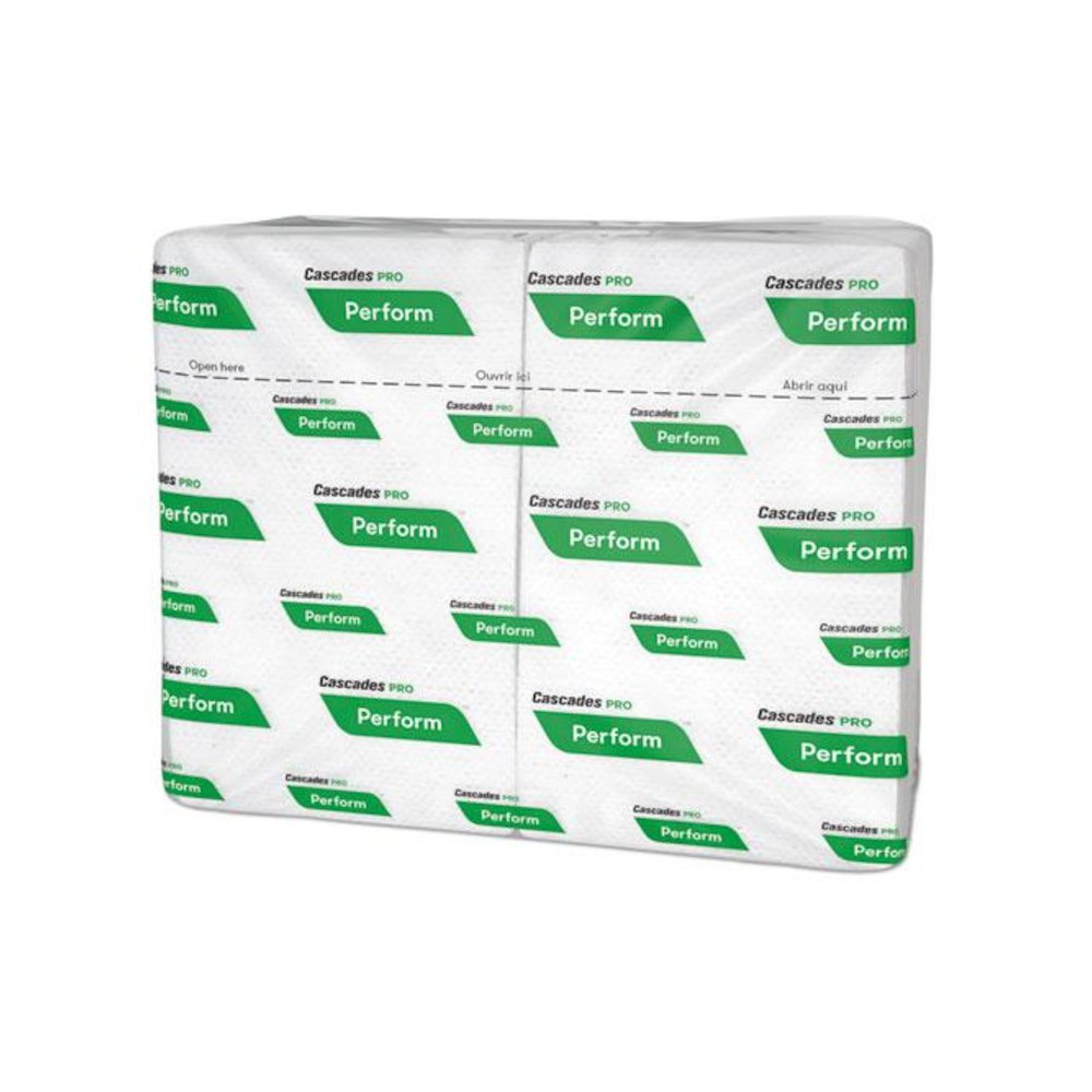 Perform Interfold Napkins, 1-Ply, 12.63 x 8.5, White, 376/Pack, 16 Packs/Carton. Picture 1