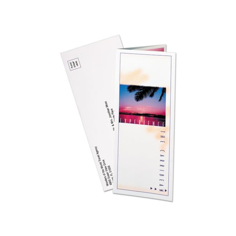Tri-Fold Brochures, 92 Bright, 85 lb Text Weight, 8.5 x 11, Matte White, 100/Pack. Picture 4