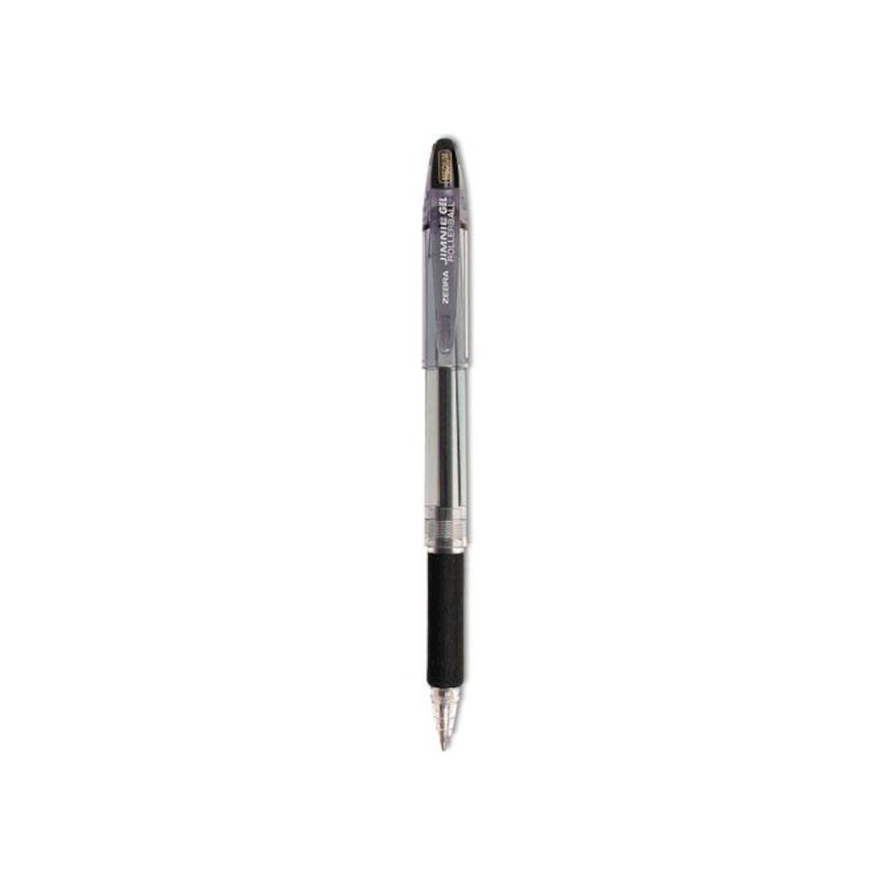 Jimnie Gel Pen Value Pack, Stick, Medium 0.7 mm, Black Ink, Clear/Black Barrel, 24/Box. Picture 1