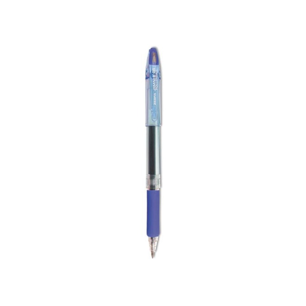 Jimnie Gel Pen, Stick, Medium 0.7 mm, Blue Ink, Clear/Blue Barrel, 12/Pack. Picture 2