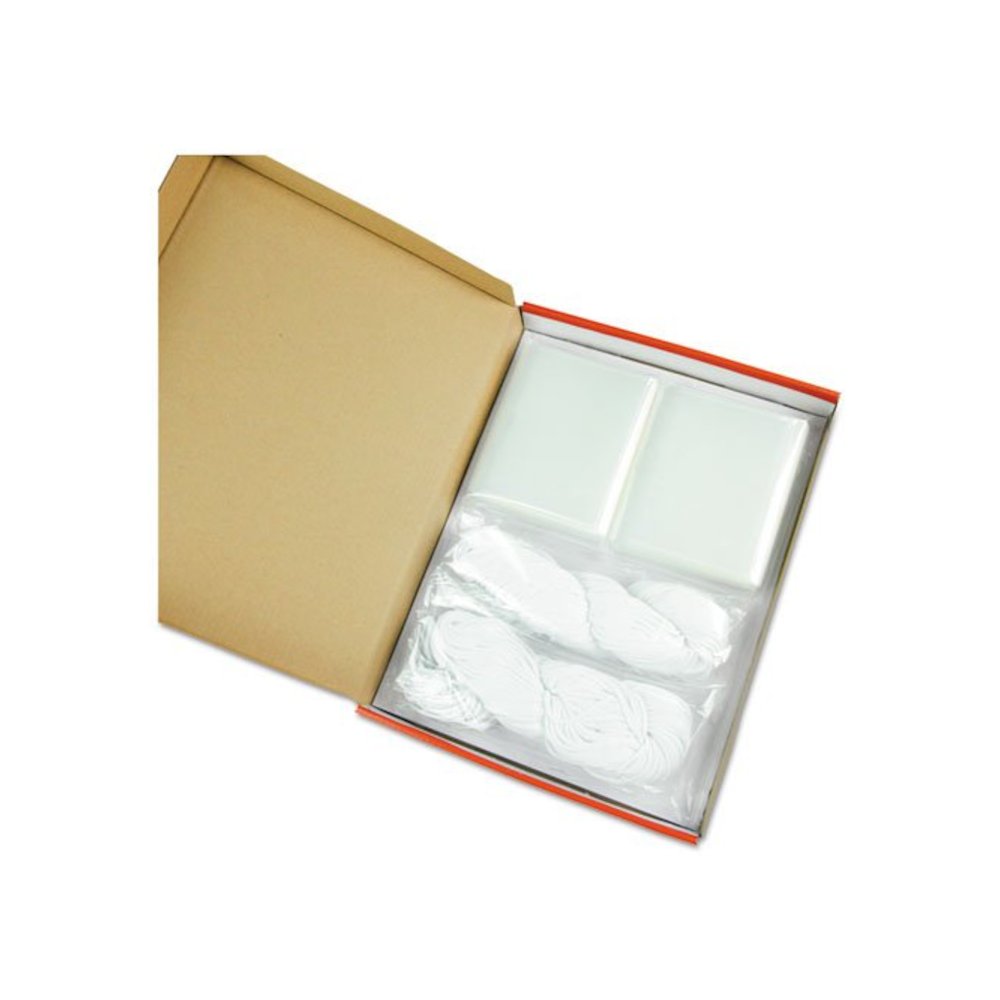 Clear Badge Holders w/Garment-Safe Clips, 2 1/4 x 3 1/2, White Inserts, 50/Box. Picture 2